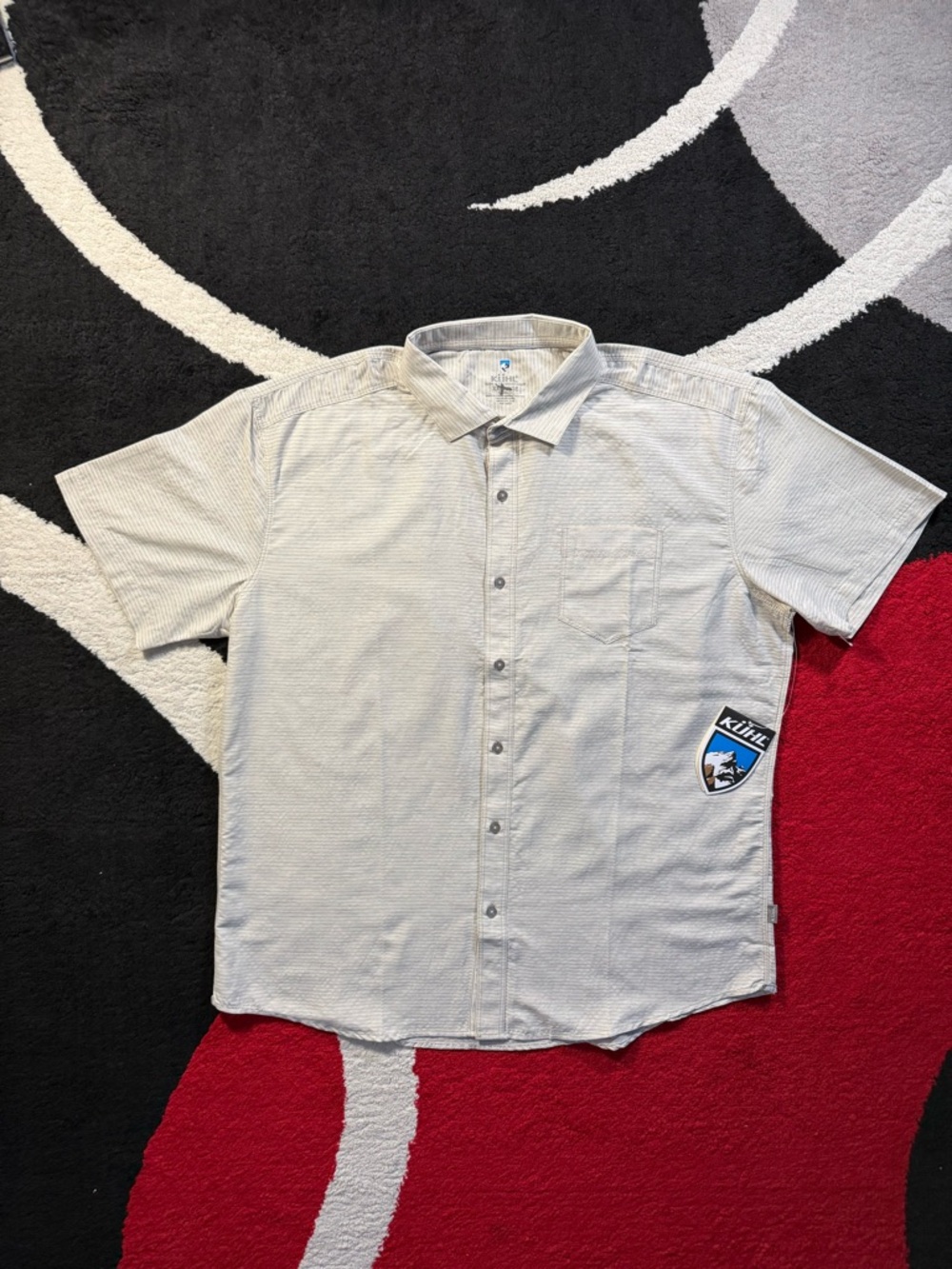 KUHL Shirt Mens XXL Sand Dune Hiking Riveara Performance Pocket Short Sleeve NWT
